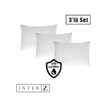 3'lü Set Sıvı Geçirmez Yastık Koruyucu Alez Fermuarlı , 50x70 Cm Beyaz