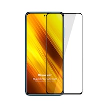 Microsonic Xiaomi Poco X3 Nfc Tam Kaplayan Temperli Cam Ekran Koruyucu Siyah