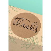 Kraft Siyah Thanks Sticker 3x3cm St2339 Çok Renkli