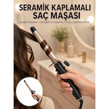 Lb 25 Mm Seramik Saç Maşası Kalın Bukle Ve Hacimli Dalga İçin Yeni Nesil