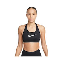 Nike Training Futura Swoosh Medium Support Sports Bra Kadın Spor Büstiyer Bra Siyah Siyah