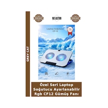Özel Seri Laptop Soğutucu Ayarlanabilir Rgb Cf12 Gümüş Fanı