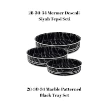 Bonera Montella 3'lü Mermer Desenli Kahverengi - Si Yah Tepsi 28-30-34 Cm Kahverengi Bonera Montella 3'lü Mermer Desenli Kahverengi - Si Yah Tepsi 28-30-34 Cm Kahverengi