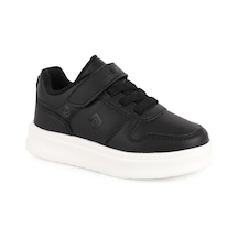 Pepino 2404 Ayakkabı F Çocuk Işıklı Tabanlı Cırt Cırtlı Esnek Bağcıklı Kalın Taban Günlük Sneaker Siyah