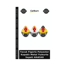 Özel Üretim Mutfak Dekoratif Hediye Tavuk Figürlü Polyester Kapaklı Metal Yumurta Sepeti Alk6540 Diğer