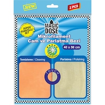 3 Adet Magic Dose Mikrofilament Cam Ve Parlatma Bezi 2'li 40x50 Cm