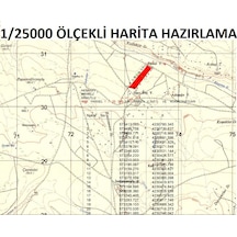 1-25000 Ölçekli Harita Parsel ve Koordinatlı
