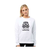 Darkside Baskılı Beyaz Kadın Sweatshirt (534603088)