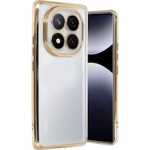 Newface Xiaomi Redmi Note 14 Pro 4g Kılıf Razer Lensli Silikon - Gold Altın