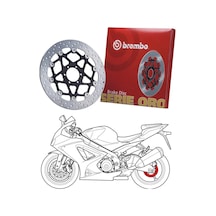Brembo 68b40738 Vespa Vespa Gtv 250 Ön & Arka Fren Diski 2006-2009