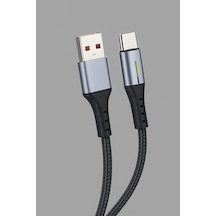 Ferro Reshurk Re-044 Usb-c & Type-c Metal Uclu 1000cm 3a Hasır Data - Şarj Kablosu