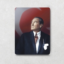 Decorita Mustafa Kemal Atatürk Ve Türk Bayrağı | Cam Tablo
