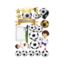 Yenilebilir Şekerli Kağıt Baskısı Cupcake Ve Pasta Resim Baskı Futbol Temalı 74