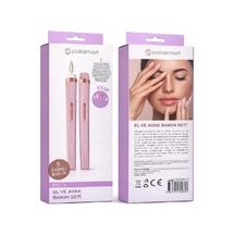 Psc16 Manikür Ve Pedikür Seti, Led Işıklı, Rose Gold, 5 Başlıklı
