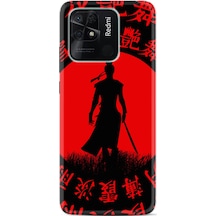 Xiaomi Redmi 10C Kılıf Resimli Desenli Silikon Platinium Series Samurai Red 1803