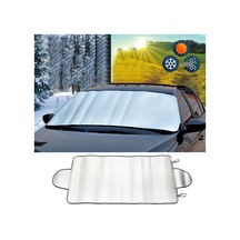 Araba Ön Cam Örtüsü Kış Buz Don Koruyucu Güneşlik Beyaz