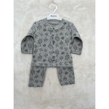 Önden Açık 2'li Takım Gri