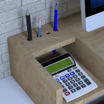 Emkawood Mira Monitör Yükseltici Laptop Sehpası Safir Meşe