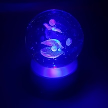Kristal Cam Küre Işıklı Çok Renkli