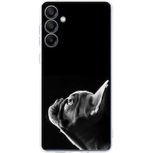 Samsung Galaxy A17 İle Uyumlu Köpek 1 Baskılı Kamera Korumalı Şeffaf Kılıf Şeffaf
