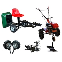 Omega 3+1 Vites 6.5 HP Benzinli Çapa Makinesi - Taşıma Selesi Set