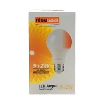 Nisaluce Eamp-074/bk 9+2w E27 Beyaz-kırmızı Led Ampul 5468 Çok Renkli 67462716