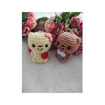 Amigurumi Oyuncak Anahtarlık Hediyelik Sevgili Ayıcıklar 6-7 Cm - 2 Adet