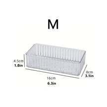 Dashanshop Transparan M Plastik Çekmece Saklama Kutusu Çok Bölmeli Hafif Banyo Organizer Şeffaf
