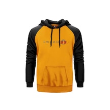 Chevrolet Impala Ss Logo Sarı Renk Reglan Kol Sweatshirt Sarı