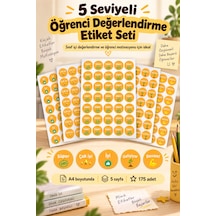 Öğrenci Motivasyon Ve Değerlendirme Etiketleri 5 Seviyeli Öğretmen Seti 175+ Adet Çok Renkli
