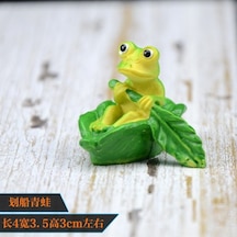 Akvaryum Dekorasyonu: Simülasyon Kurbağa Botculuğu - Reçine Materyal - Ev Akvaryum Zenginleştirici