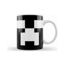 Creeper White Face Minecraft Kupa Bardak Porselen Karışık