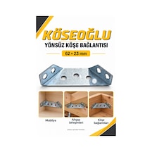 Yönsüz Köşe Bağlantısı Gri - 924143573 Gri