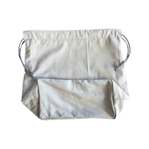 Angel Çanta Aksesuar Örgü Çantaya Hazır Astar Tabanlı Büzgülü 22X12Cm Açık Gri