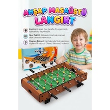 Ahşap 2 Kişilik Masaüstü Langırt 6 Kollu 2 Toplu 51cm Skor Tabelalı Eğlenceli Futbol Oyunu