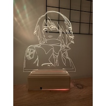 Atack Of Titans Mikasa Ackerman 16 Renk Gece Lambası