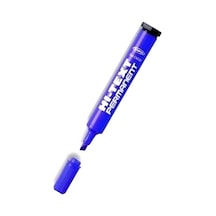 Mavi Kesik Uçlu Markör Permanent Kalem 6 Adet Hı-text Marker Mürekkep Siyah 30 Ml 1 Adet Brons Koli Kalemi