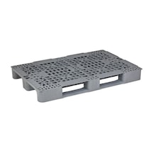 Plastik Palet Delikli Gri (Euro)Yük Taşıma Paleti 80X120X15 Cm