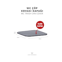 Okyanus Home Antrasit Kare Yedek Çöp Kovası Kapağı Antrasit