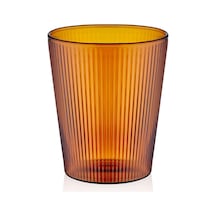 The Mia Striped Borosilikat Cam Bardak Amber 400 Ml
