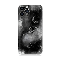 Apple Uyumlu iPhone 13 Pro Uyumlu Uzay Ve Bulutlar Desenli Silikon Kılıf -