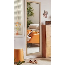 Mirrorss Doğal Ahşap Duvar Hol Ayna 121 x 37 CM