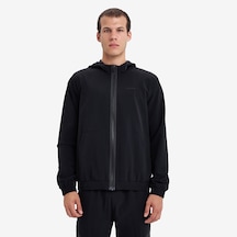 Lescon Siyah Erkek Fermuarlı Kapüşonlu Sweatshirt 26n-1102
