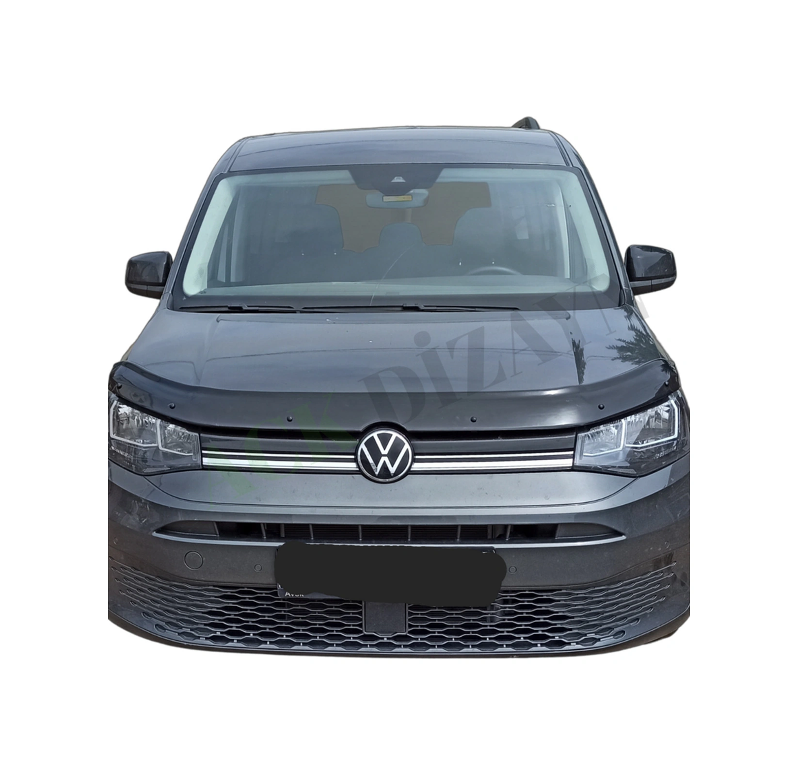 Volkswagen Caddy 2021+ Araca Özel Kaput Rüzgarlığı A+ Pianoblack 4mm