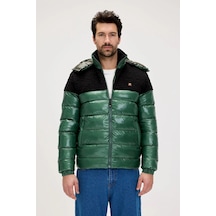 Bad Bear Albert Koyu Yeşil Erkek Puffer Mont Siyah