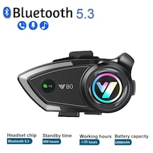 Smith Y80 Intercom Işıklı  Motosiklet Kask Kulaklık