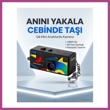 Gees Global G6 Thumb Camera Mini Anahtarlık Kamera 1080p Hd Video Kayıtlı Retro Tasarım Taşınabilir Mini Dijital Kamera Gbzs