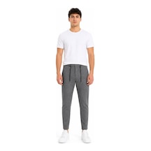 Hzr Wear Erkek Jogger Pantolon Esnek Kumaş Likralı Slim Fit Bağcıklı Antrasit