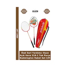 Özel Seri Yardımcı Oyun Açık Hava 319-1 Tek Parça Badmington Raket Set Çift