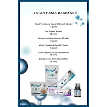 Gümüş İyonlu Yatan ve Evde Hasta Bakım Seti 12'li + Perine Temizleme Mendili